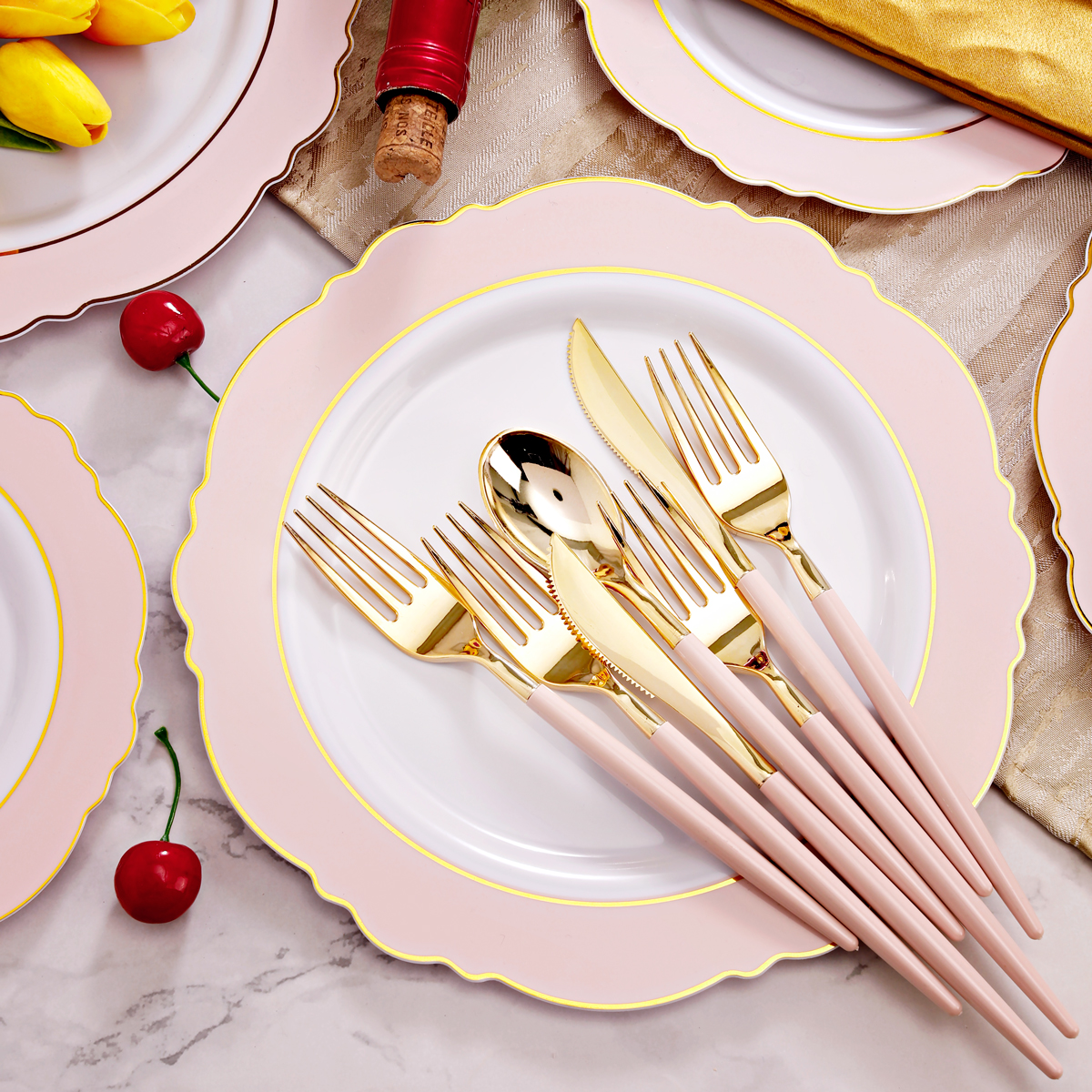 Pink Plates Disposable — view 13