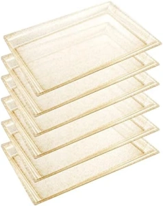 Gold Glitter Plastic Serving Tray — view 1
