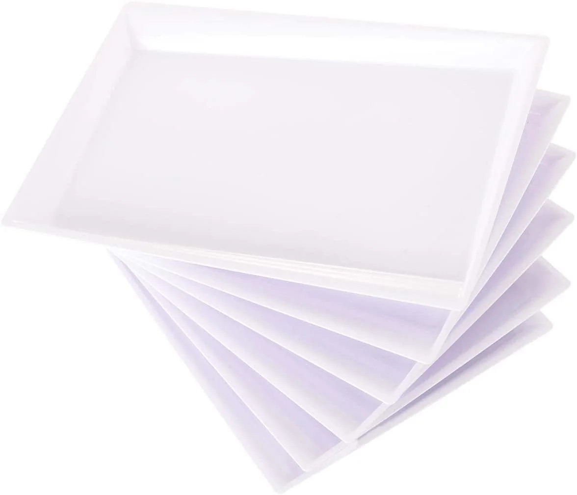 White Serving Tray Plastic Trays — view 8