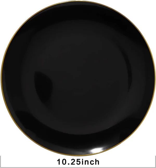 Black Plastic Plates — view 13