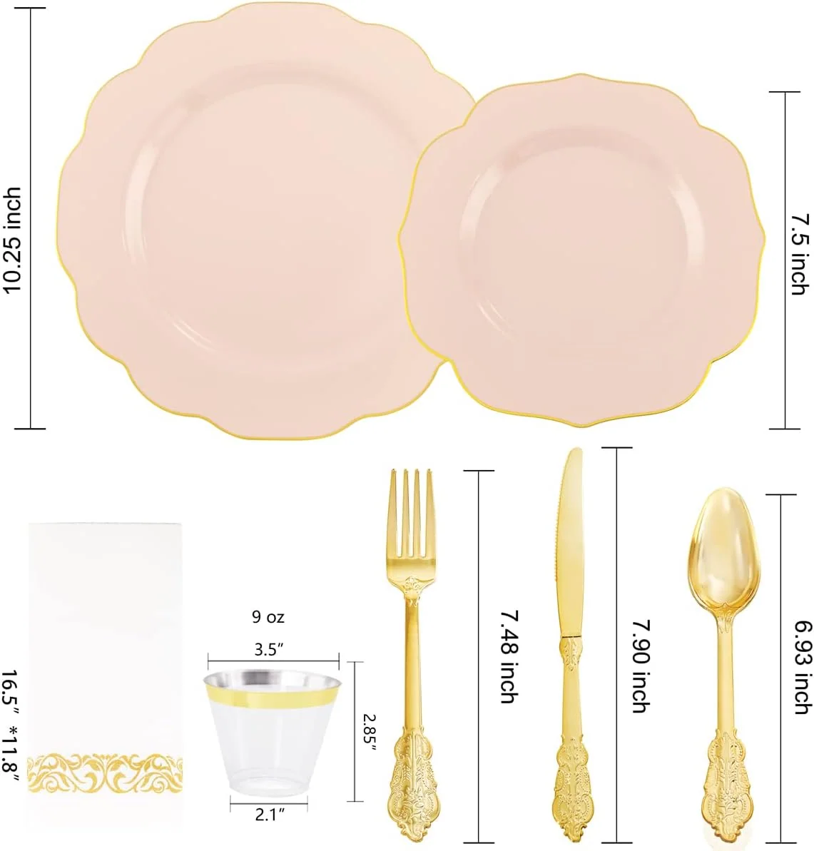 Pink NOCCUR Plates with Disposable Silverware — view 10