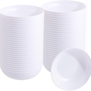 White 10oz Plastic Bowls-Disposable Plastic Bowls- Premium Heavy Duty Salsa Bowls for Wedding &Parties — view 7