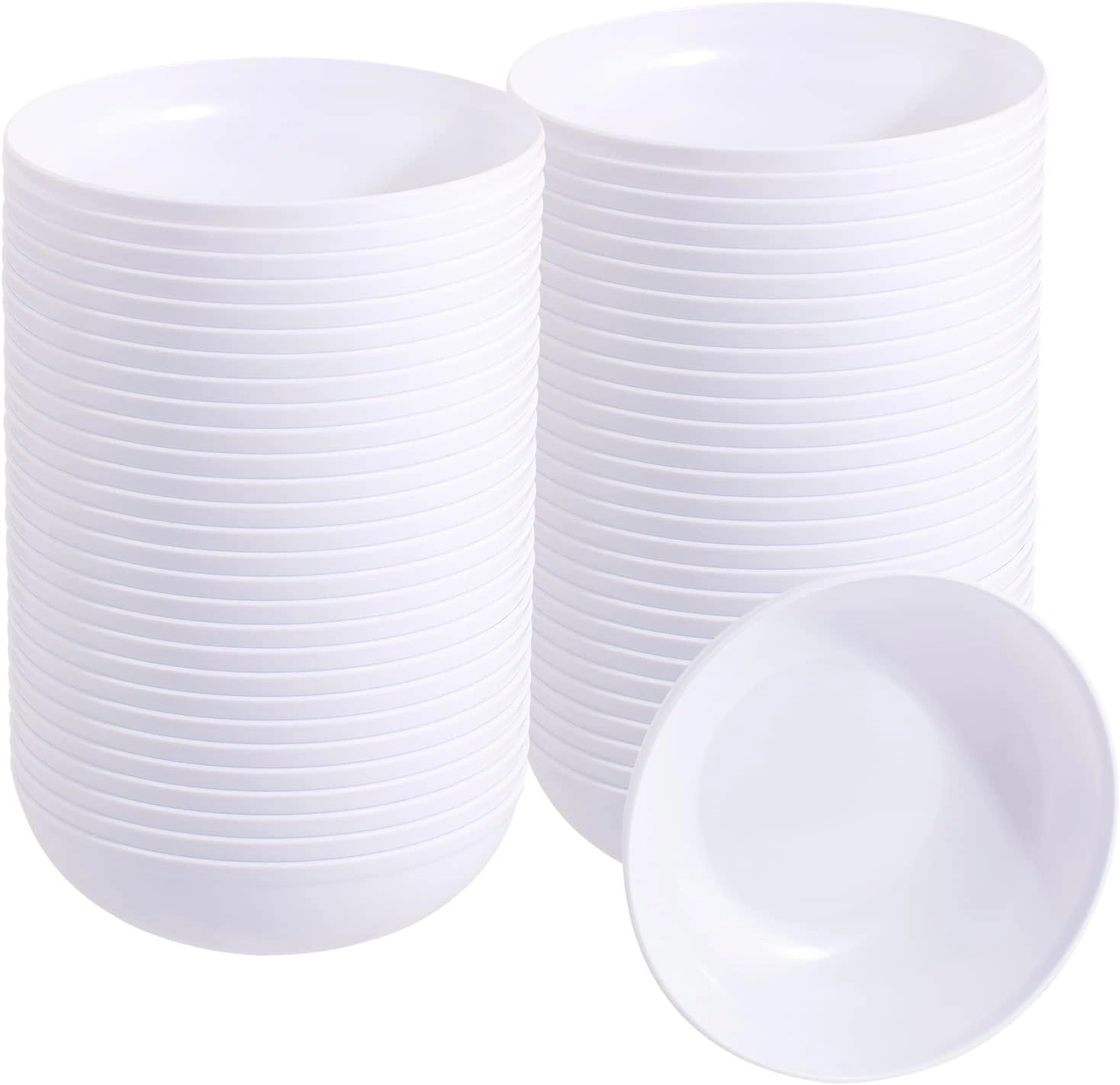 White 10oz Plastic Bowls-Disposable Plastic Bowls- Premium Heavy Duty Salsa Bowls for Wedding &Parties — view 7