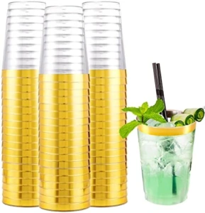 Gold Rim Cocktail Cups — view 1
