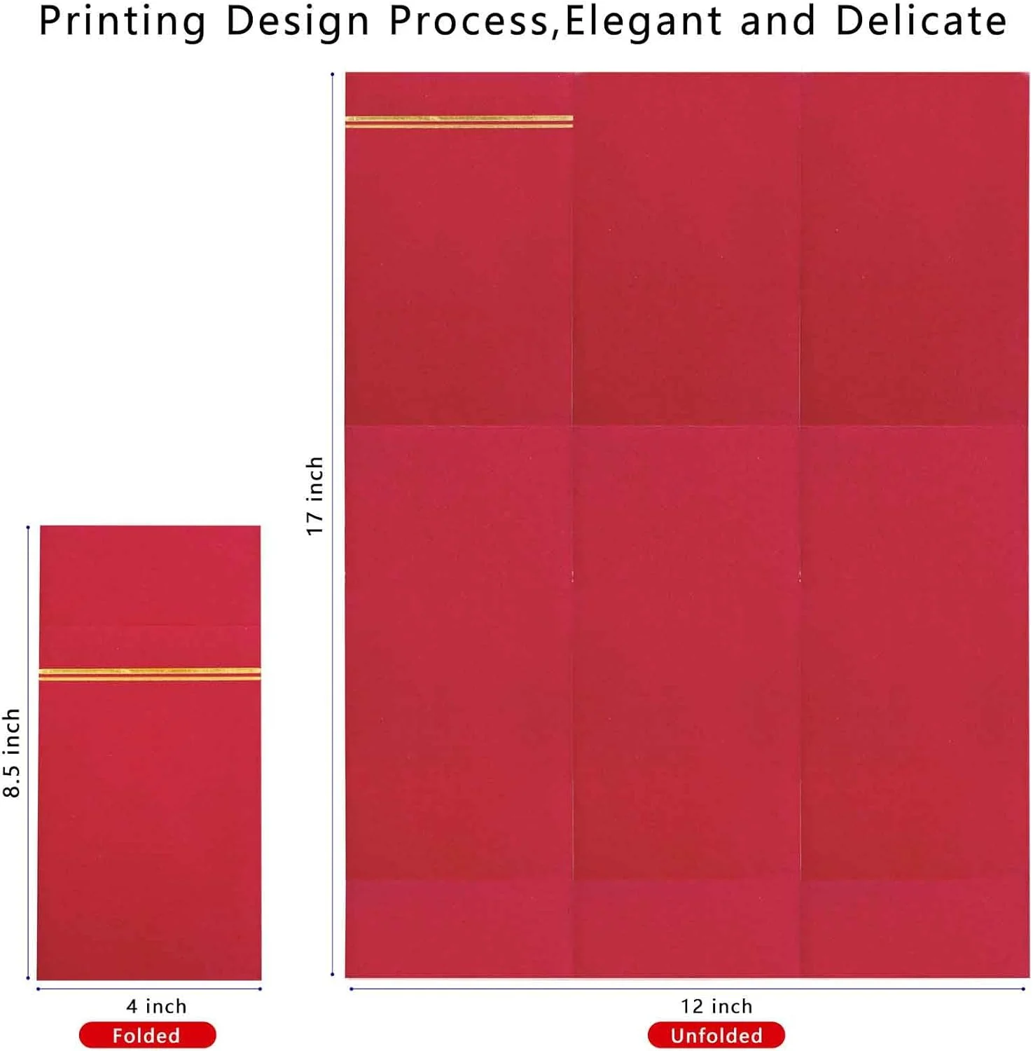 Red Paper Napkins with Built-in Flatware Pocket — view 13