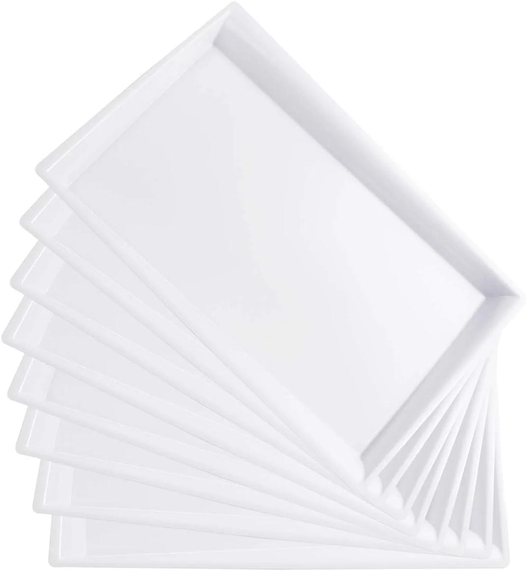 White Plastic Serving Tray — view 9