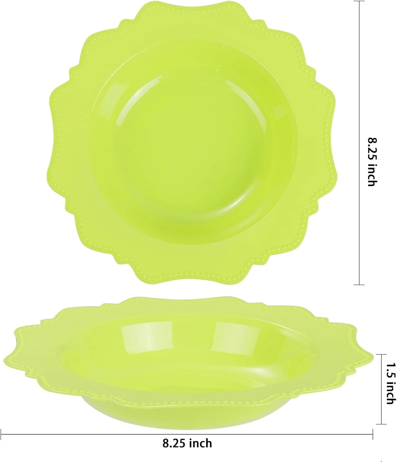 Light Green Plastic Party Bowls () 12 Oz Disposable Soup/Salad Bowl — view 13