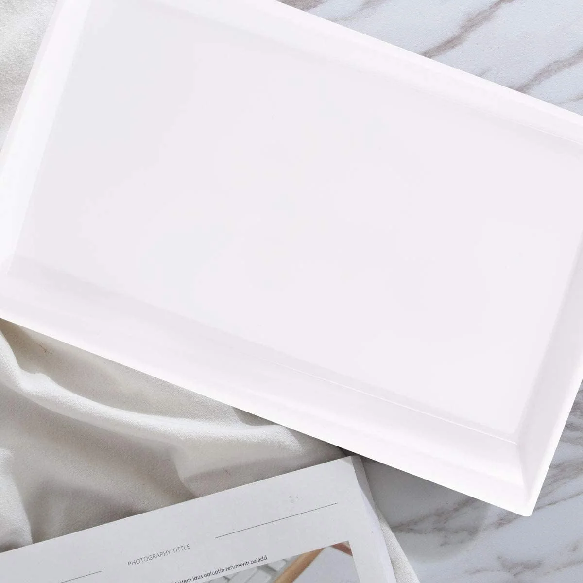 White Serving Tray Plastic Trays — view 13