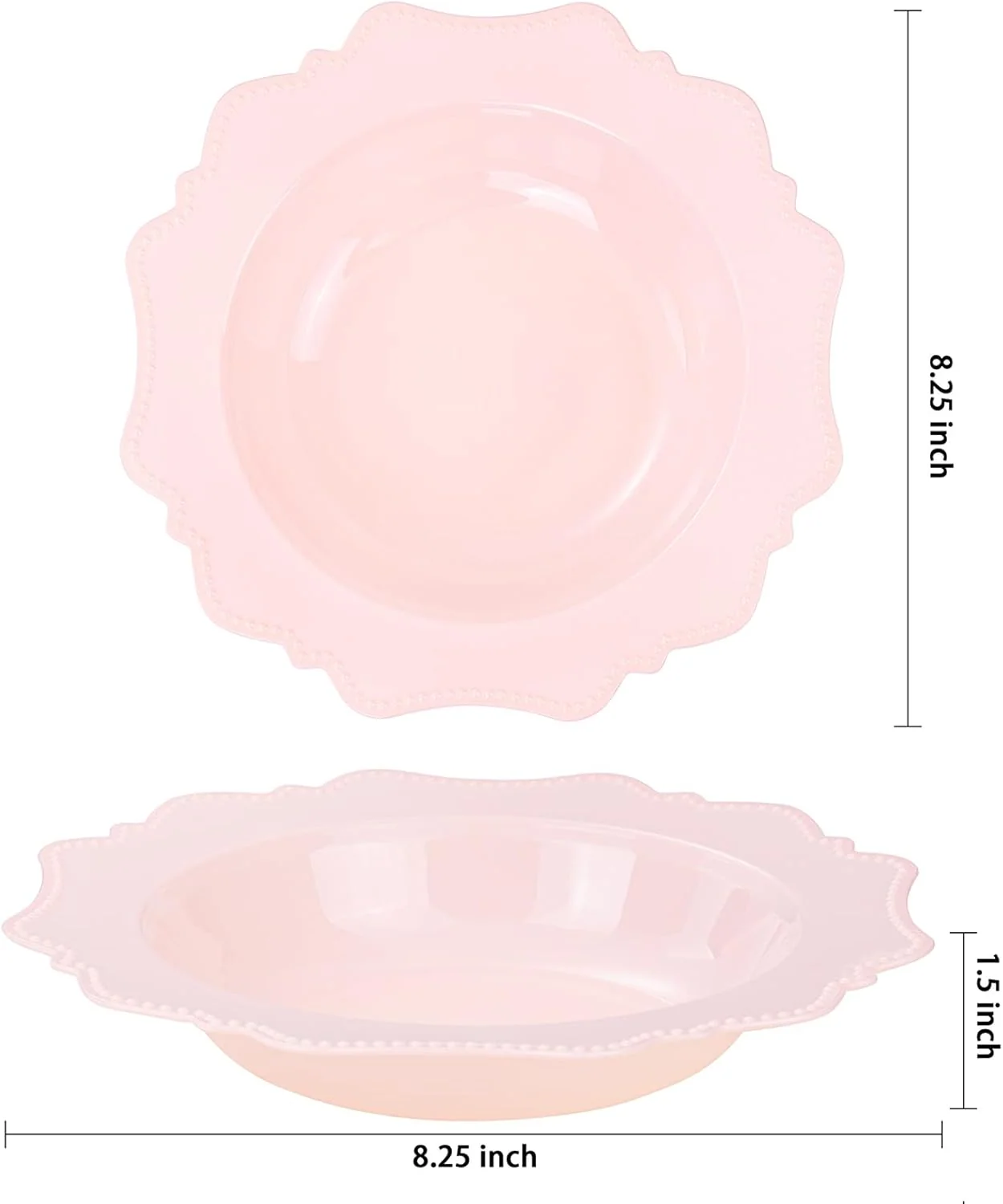 Pink Plastic Party Bowls () 12 Oz Disposable Soup/Salad Bowl — view 12