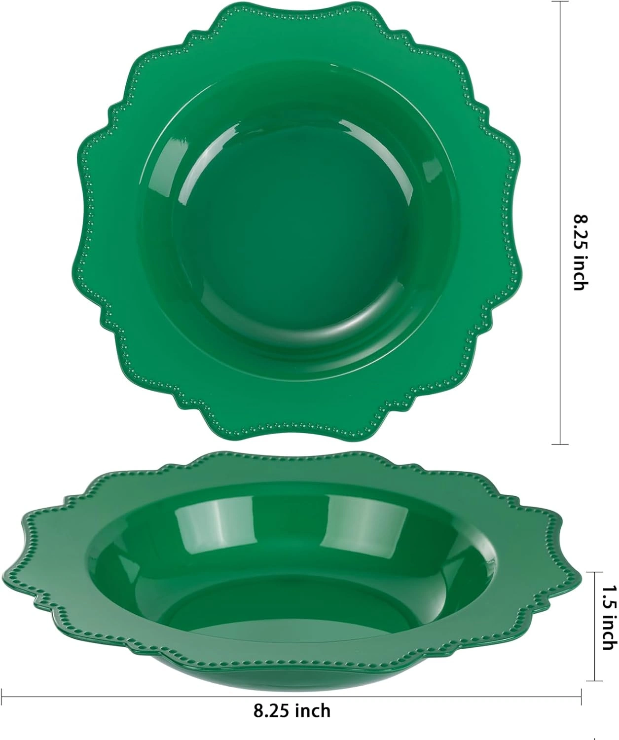Green Plastic Party Bowls () 12 Oz Disposable Soup/Salad Bowl — view 13