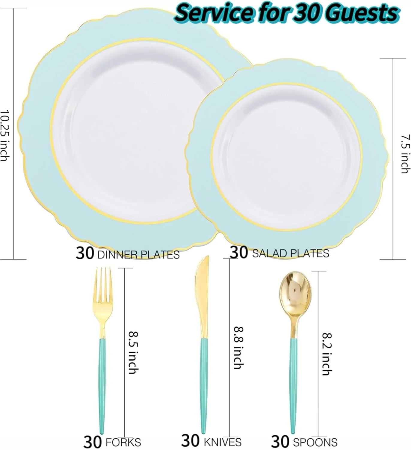 Mint Green Plates Disposable — view 13