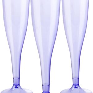 Clear Purple Plastic Champagne Flutes — view 10