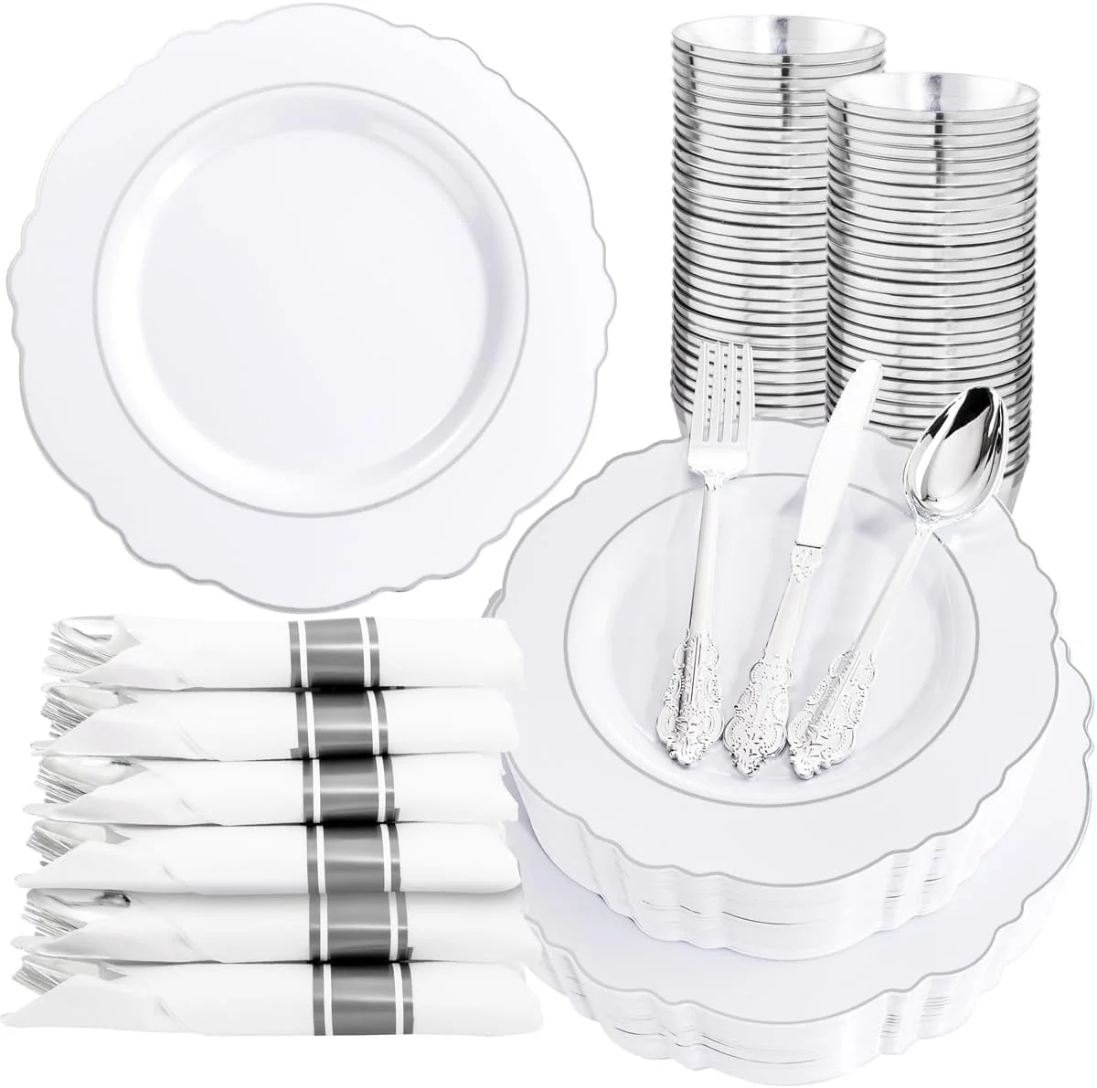 Silver Liacere Plates Disposable — view 11