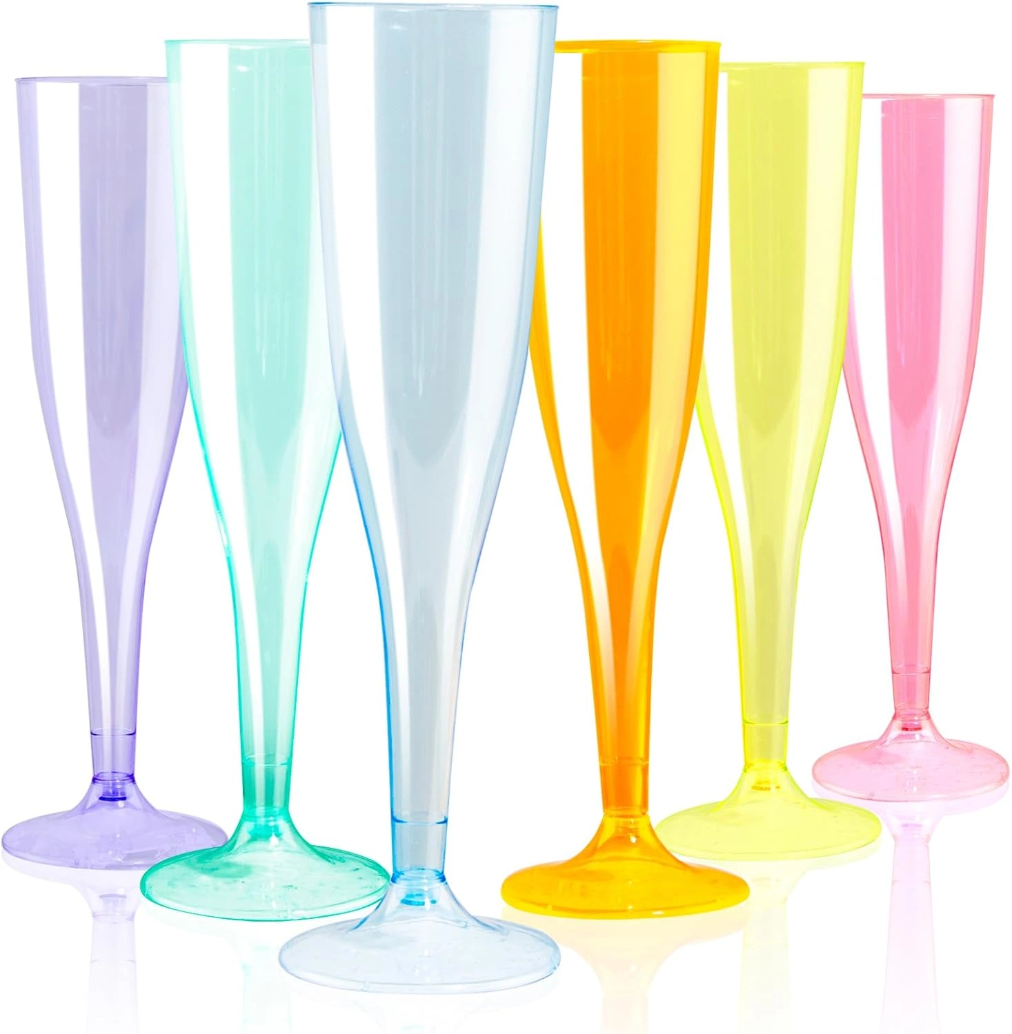 Colorful Plastic Champagne Flutes — view 10