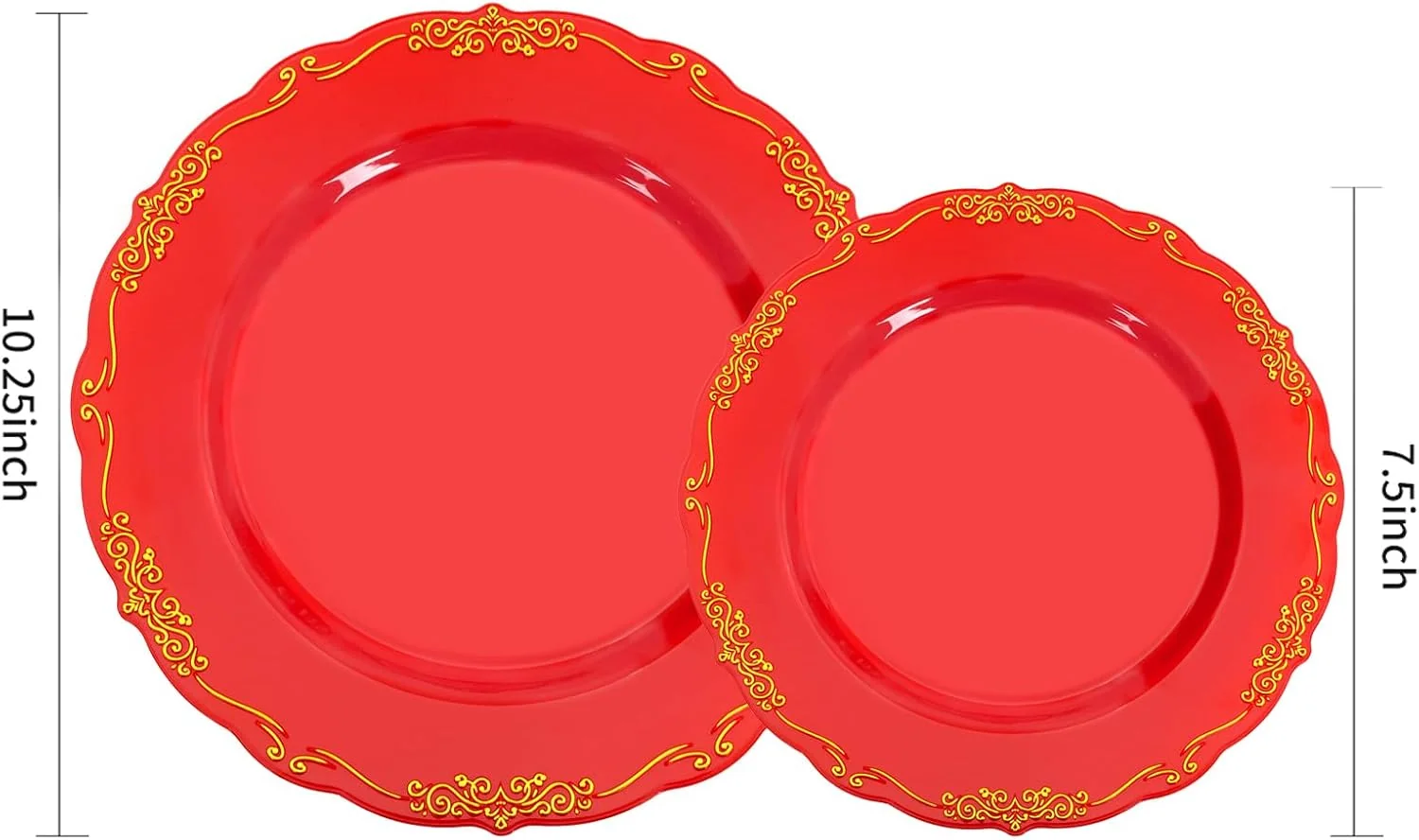 Red Gold U-QE Disposable Plates — view 13