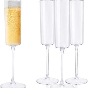 Disposable Champagne Glasses, Clear & Stylish (6 oz, 12 Pack) — view 11