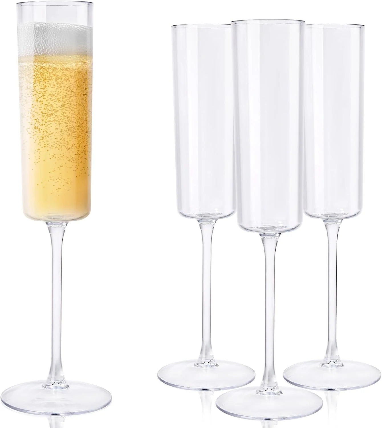 Disposable Champagne Glasses, Clear & Stylish (6 oz, 12 Pack) — view 11