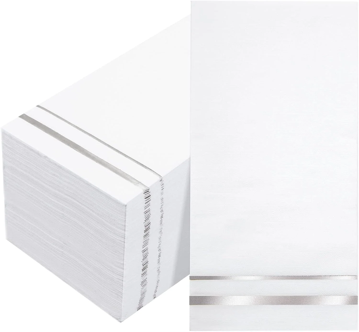 Silver 100-Count 3-Ply disposable Napkins (100 Pieces) — view 8