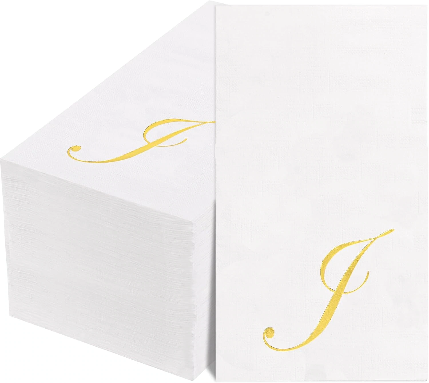 Gold Letter Cocktail Napkins (100 Pieces) — view 9