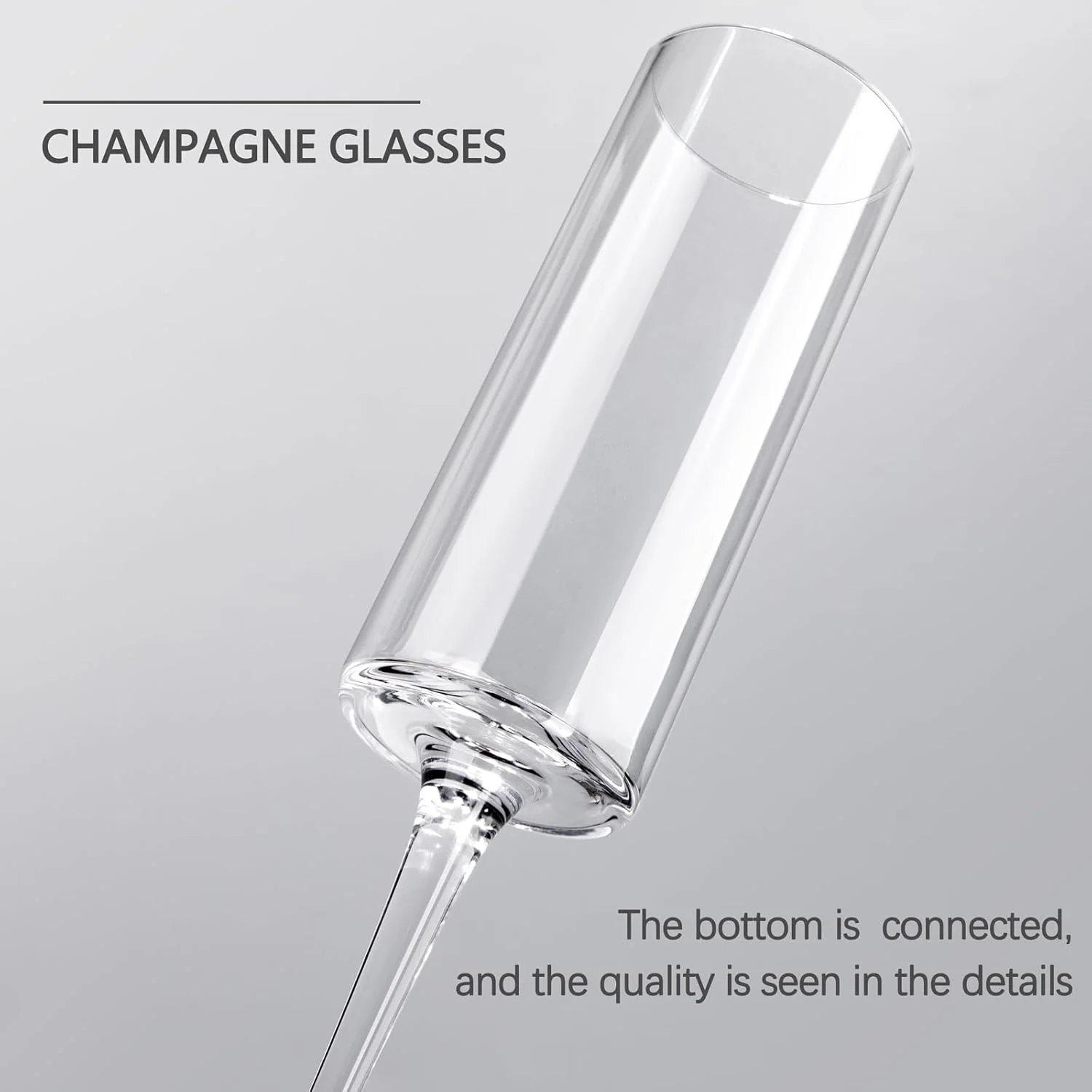 Crystal Champagne Flutes, Hand Blown (Vintage Style) (6 oz) — view 15
