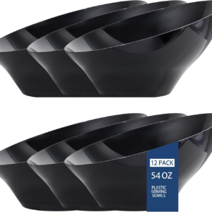 Black Plastic Serving Bowls — view 10