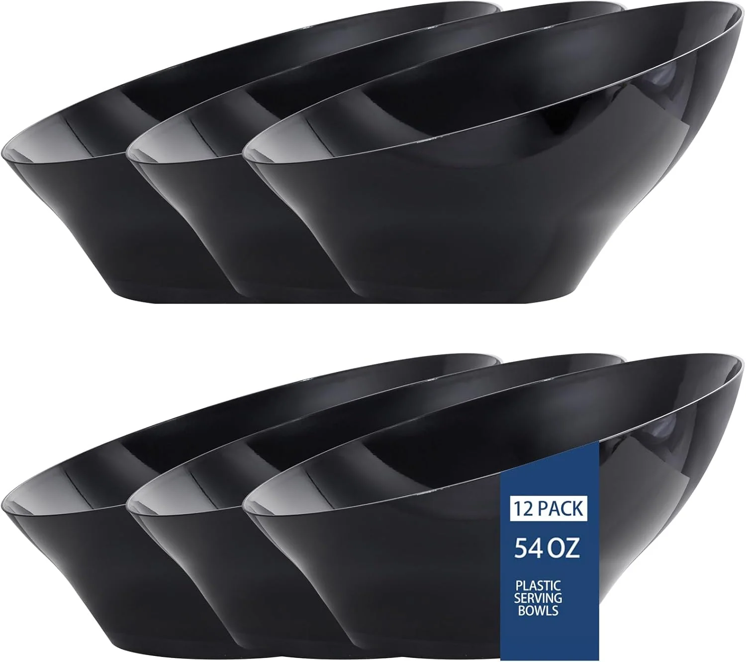 Black Plastic Serving Bowls — view 10