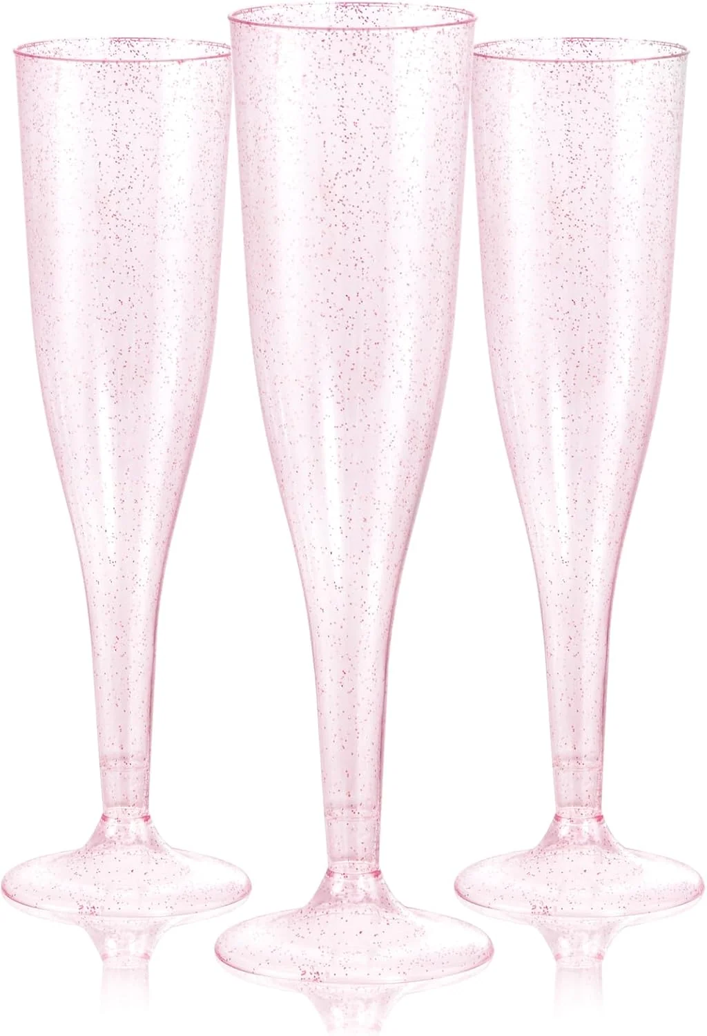 Pink Plastic Champagne Flutes — view 9
