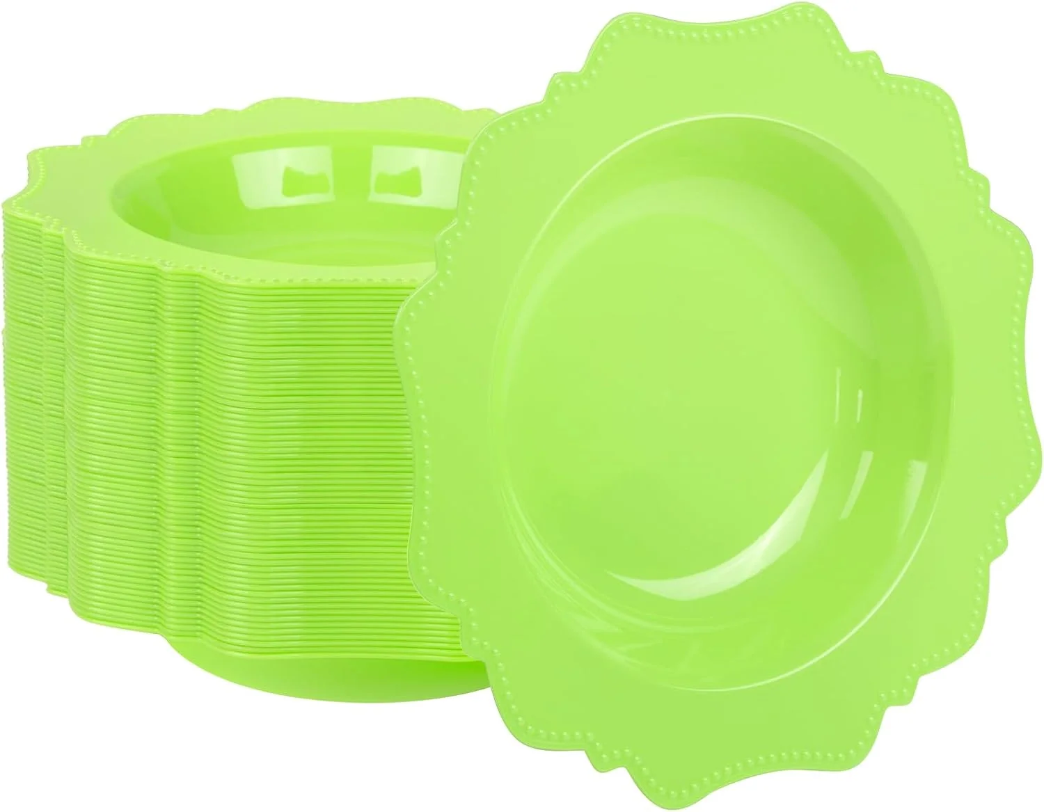 Light Green Plastic Party Bowls () 12 Oz Disposable Soup/Salad Bowl — view 11