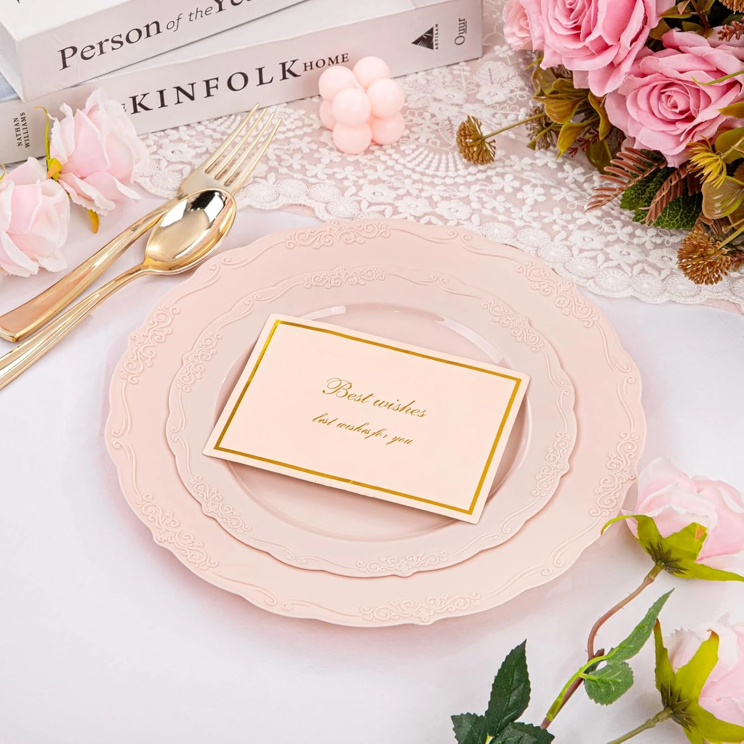 Mauve Pink U-QE Disposable Plates — view 15