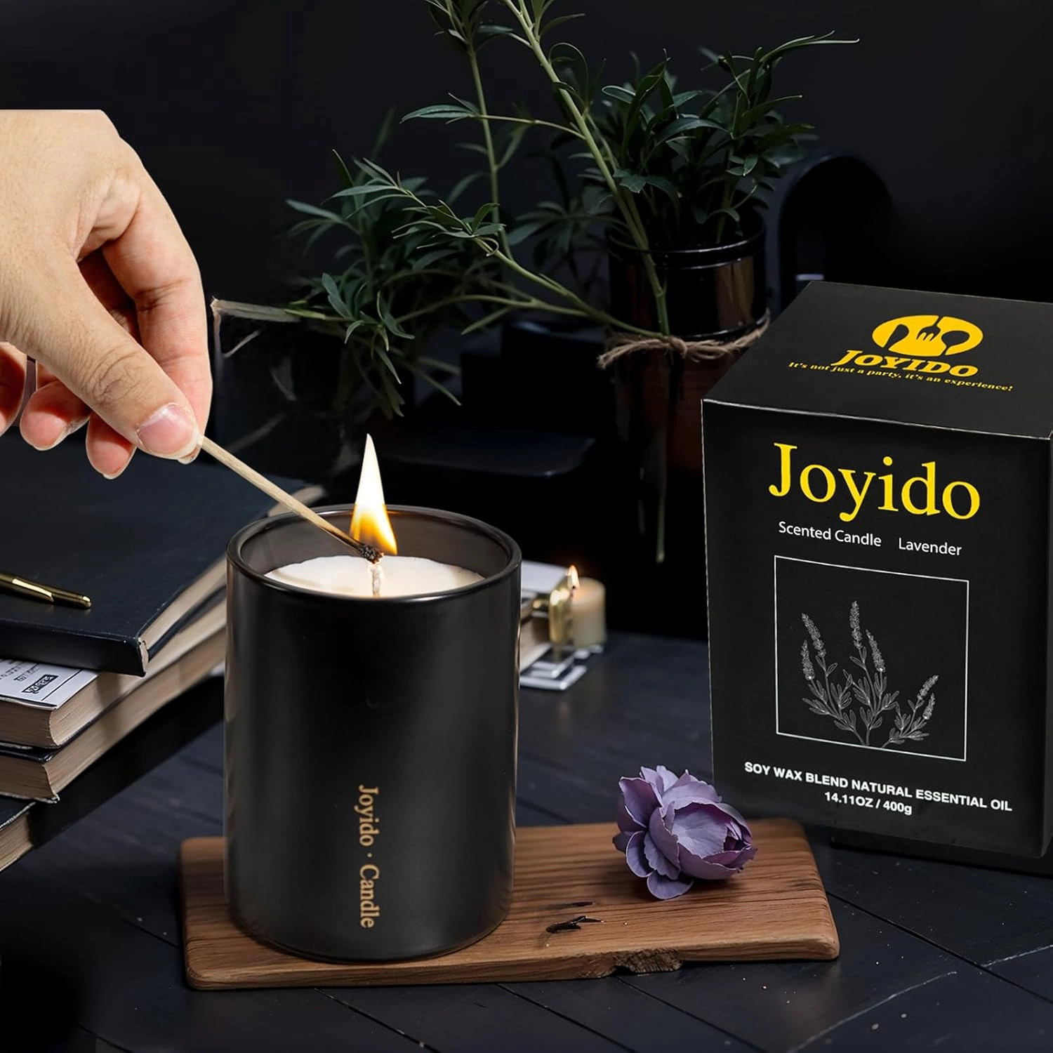 Lavender Black 14OZ Scented Candle — view 14