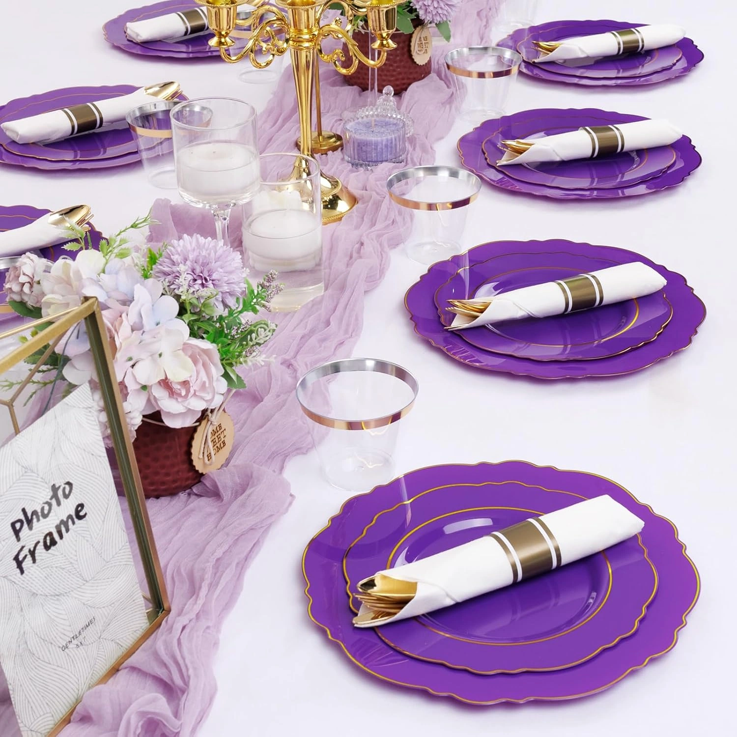 Purple Liacere Plates Disposable — view 11