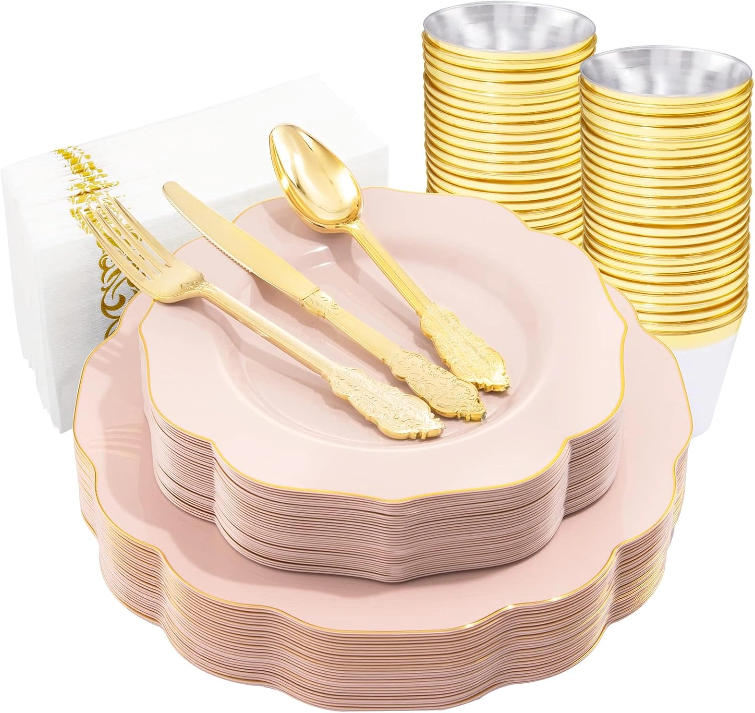 Pink NOCCUR Plates with Disposable Silverware — view 8