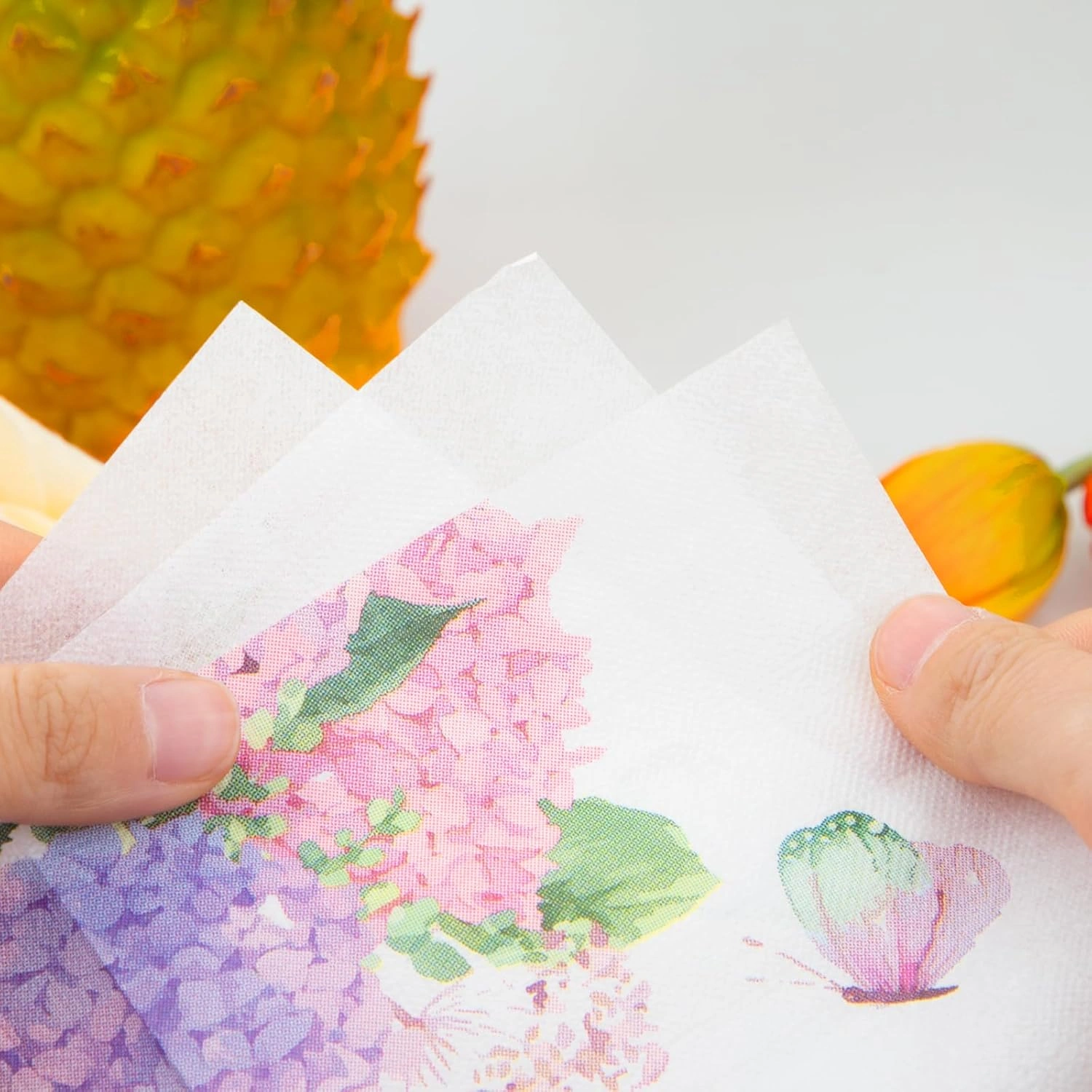 Floral Purple Paper Napkins — view 11