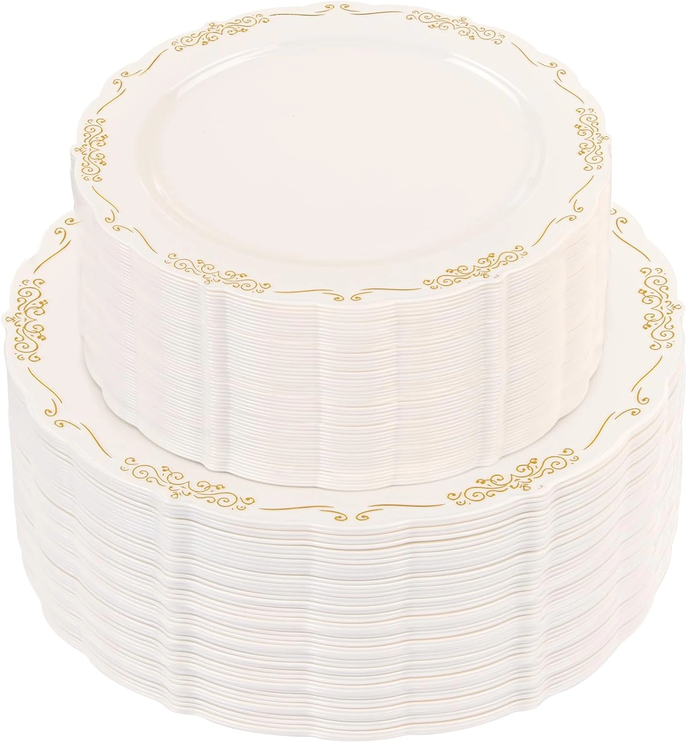 Ivory Gold U-QE Disposable Plates — view 11