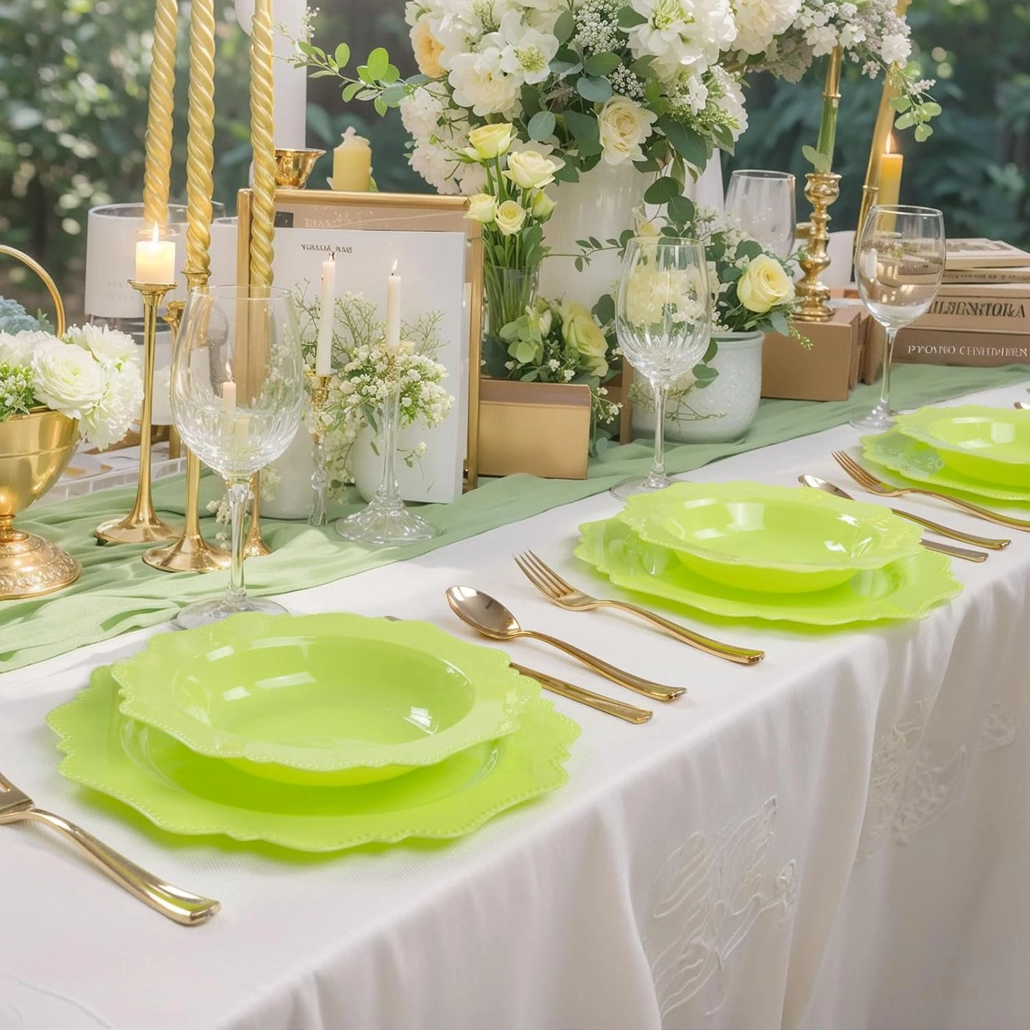 Light Green Plastic Party Bowls () 12 Oz Disposable Soup/Salad Bowl — view 16