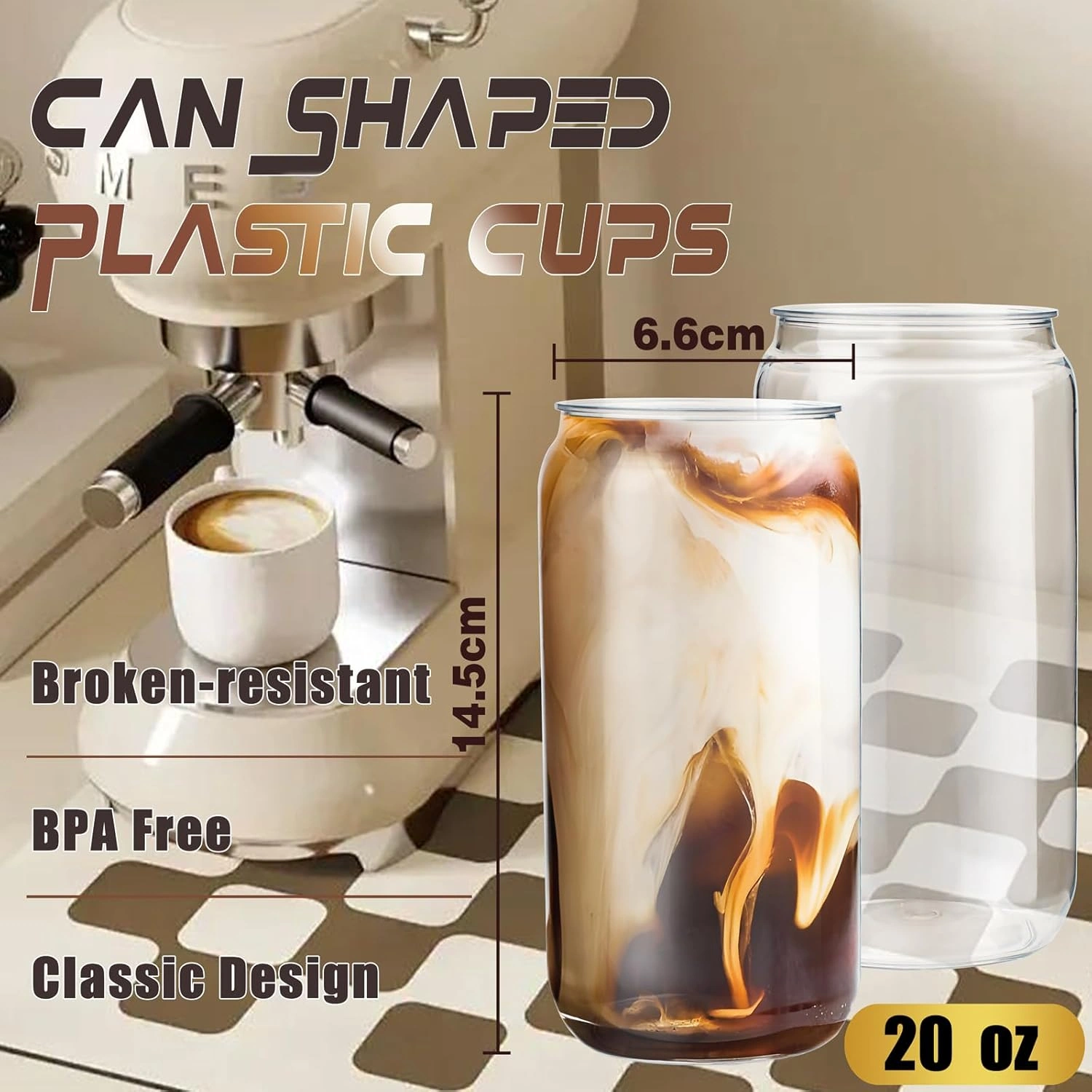 Ribbed Can Shaped Cups (16 oz, 12 Pack) — view 13