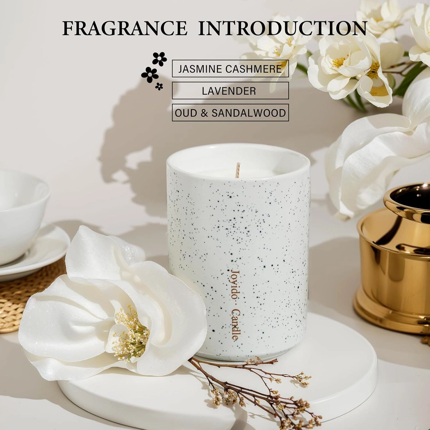 Jasmine Cashmere White 14OZ Scented Candle — view 14