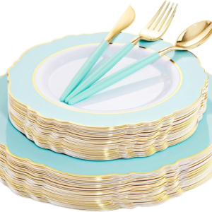 Mint Green Plates Disposable — view 11