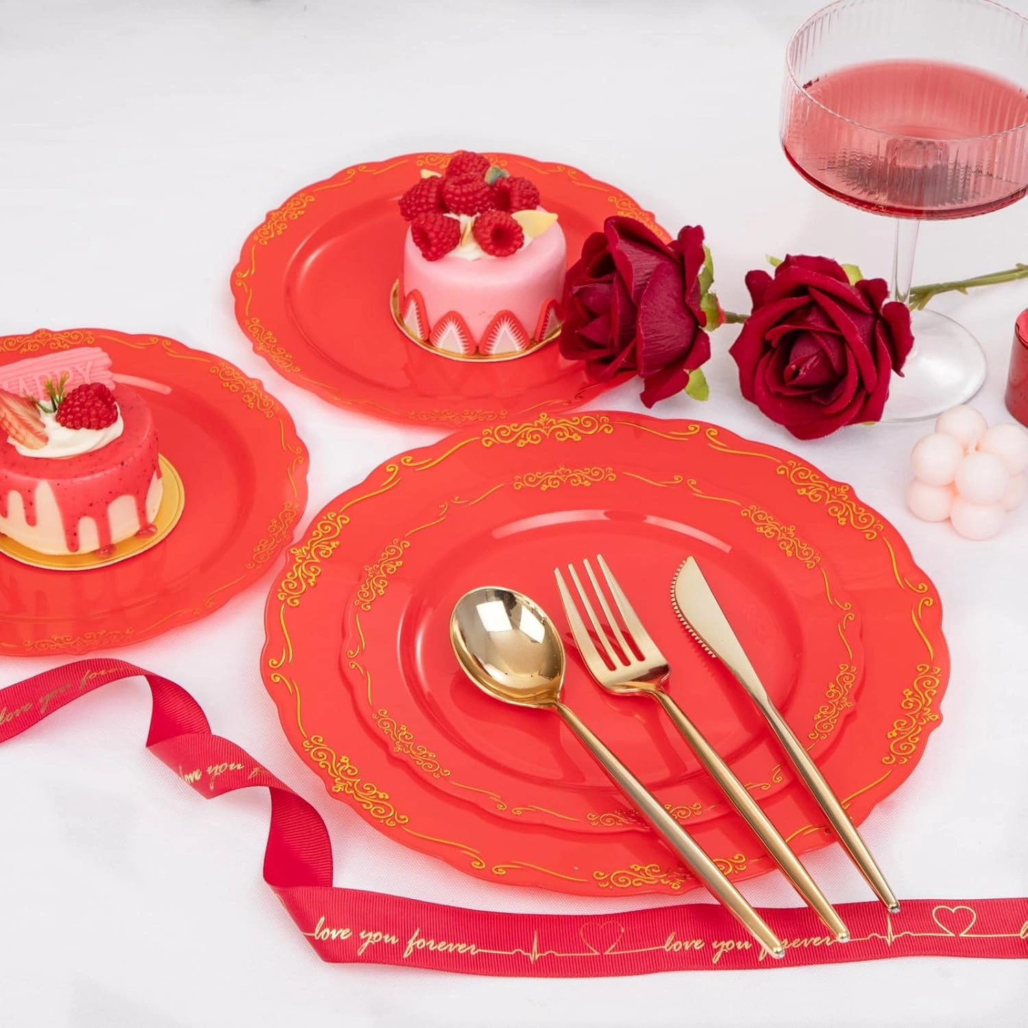 Red Gold U-QE Disposable Plates — view 14