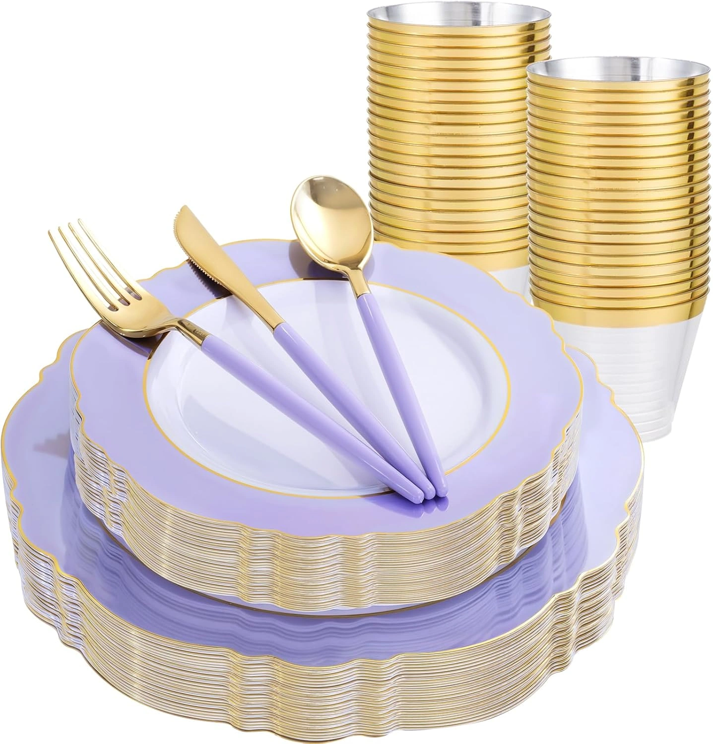 Lavender Plates Disposable — view 10