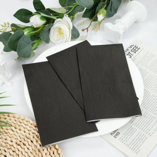 Black 100-Count 3-Ply disposable Napkins — view 9