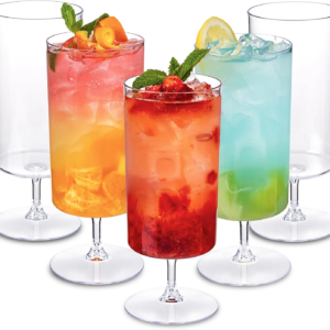 Clear Plastic Wine Goblets, Short Stem (14 oz, 12 Pack) — view 11