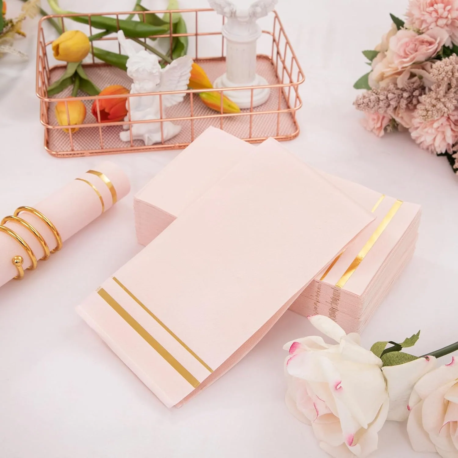 Pink 100-Count 3-Ply disposable Napkins (100 Pieces) — view 12