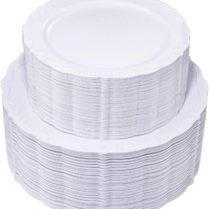 White U-QE Disposable Plates — view 11