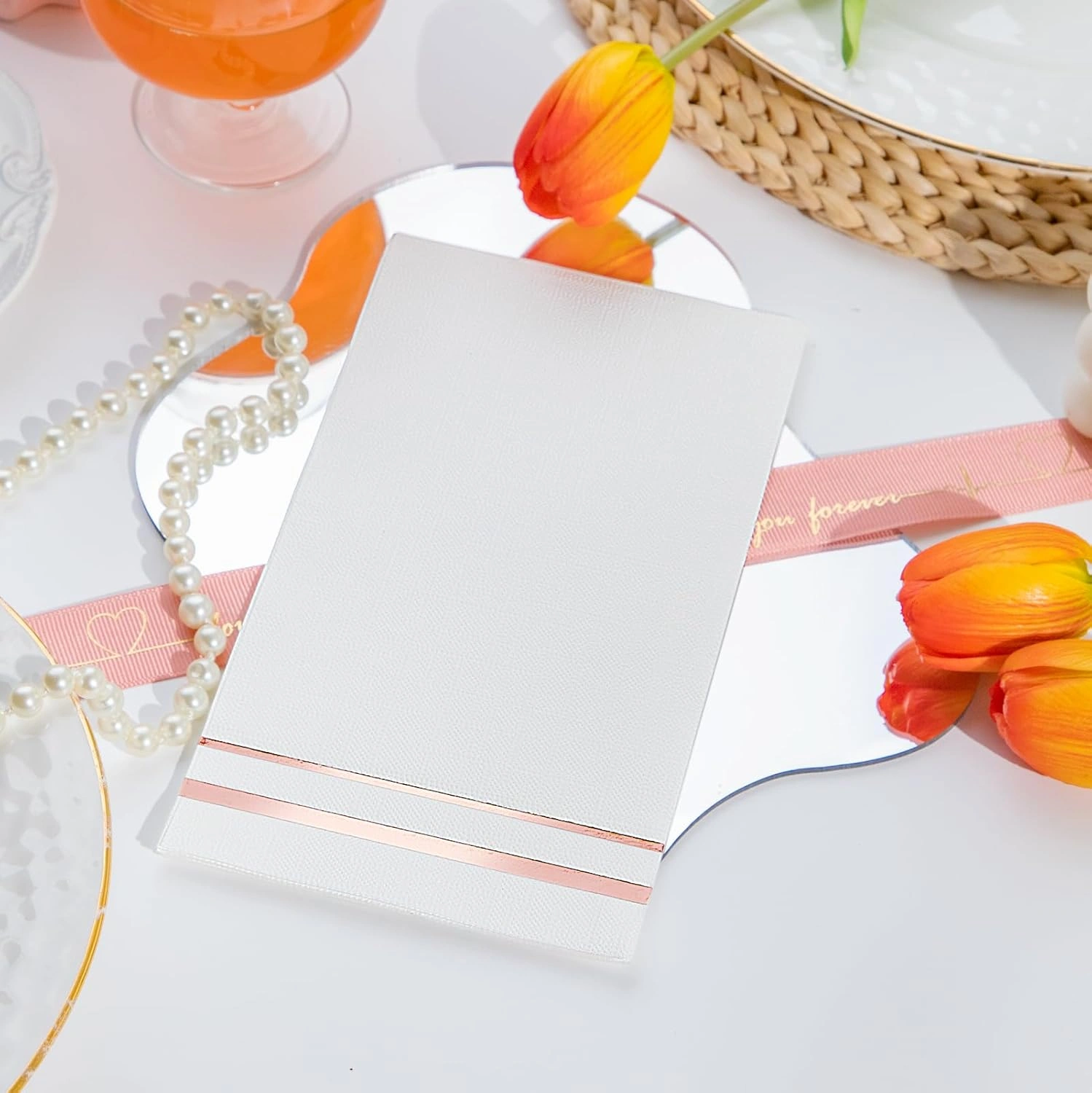 Rose Gold 100-Count 3-Ply disposable Napkins (100 Pieces) — view 14