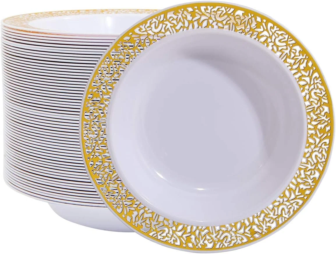 Gold Plastic Soup Bowls 12 oz — view 8