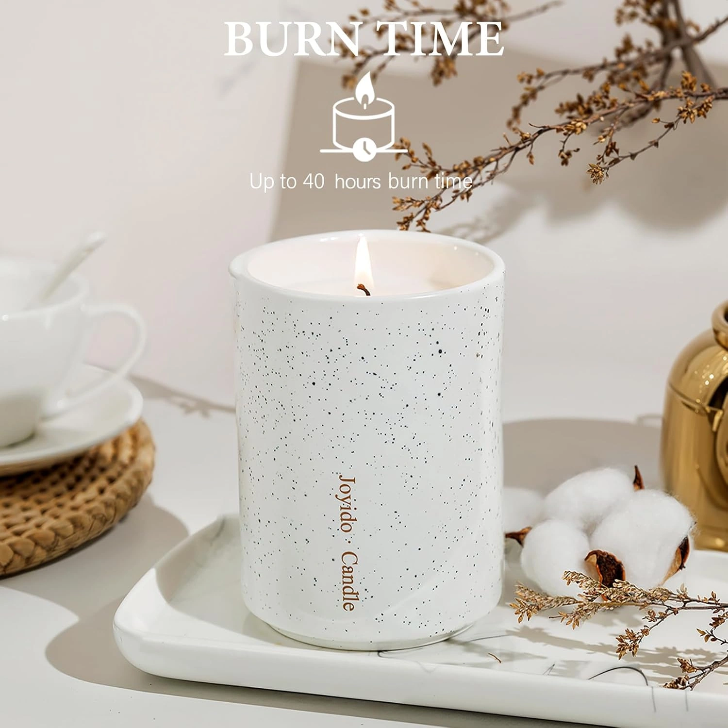 Jasmine Cashmere White 14OZ Scented Candle — view 13