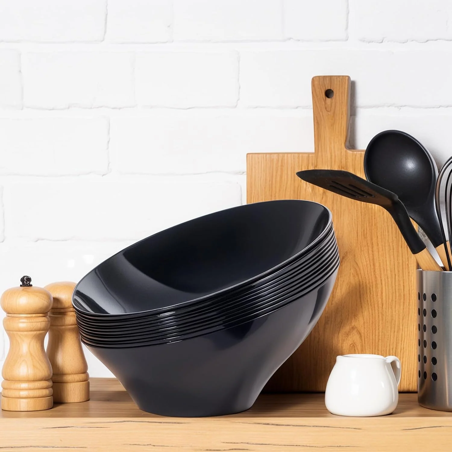 Black Plastic Serving Bowls — view 15
