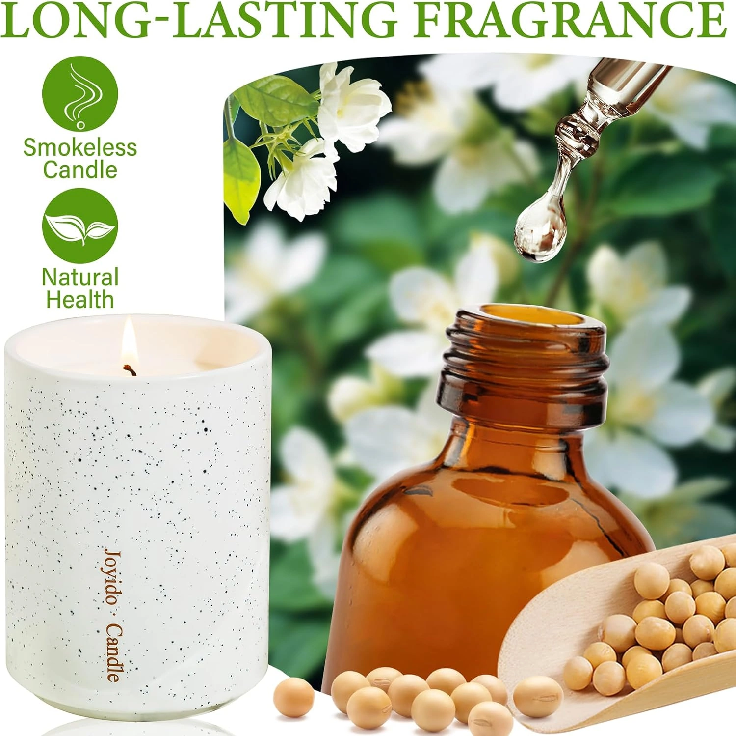 Jasmine Cashmere White 14OZ Scented Candle — view 16