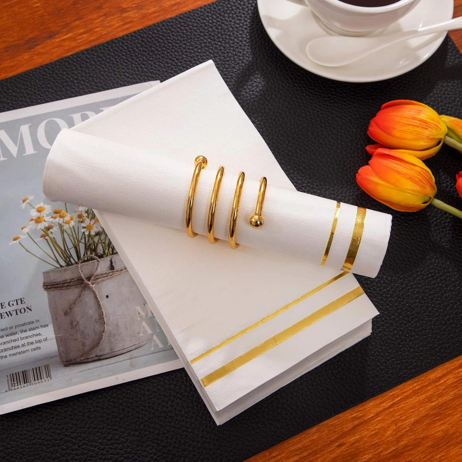 Gold 100-Count 3-Ply disposable Napkins (100 Pieces) — view 9